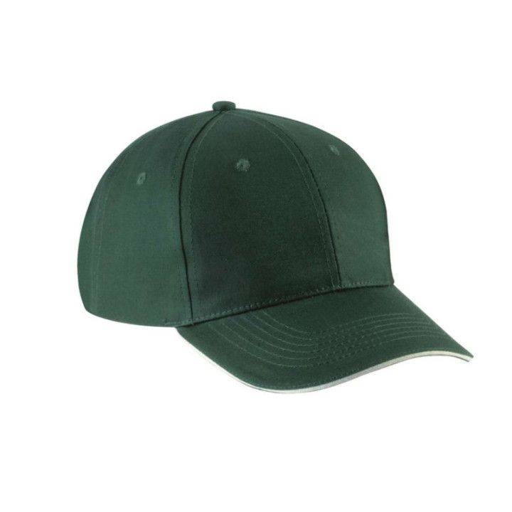 Czapka K-up SANDWICH Forest Green Beige