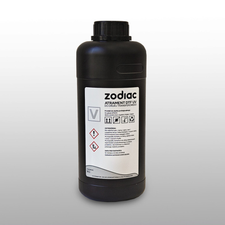 Zodiac | Atrament DTF UV 1kg CMYK+W+Varnish