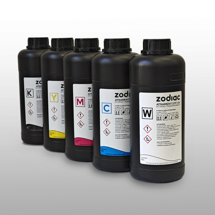 Zodiac | Atrament DTF UV 1kg CMYK+W+Varnish
